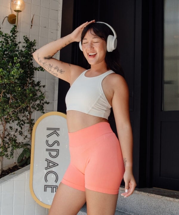 S-2XL｜抗震穩定高強度羅紋高領運動內衣-象牙白