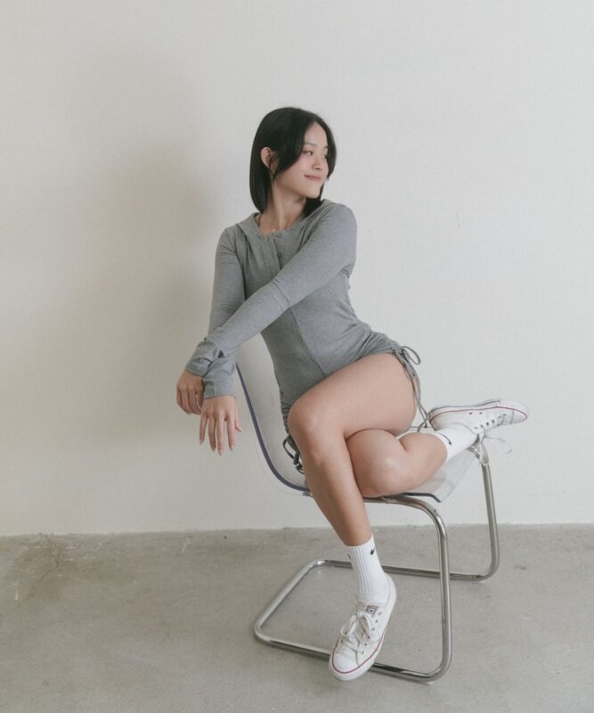 美式辣妹|歐美連帽高彈性連身褲(無襯墊)-灰 21 147