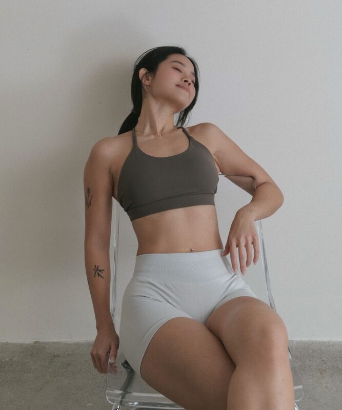 高強度細肩|交叉抗震運動內衣-巧克力奶昔 22 85